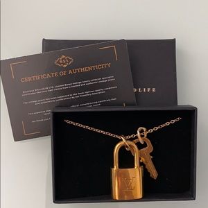 AUTHENTIC LOUIS VUITTON PADLOCK NECKLACE
